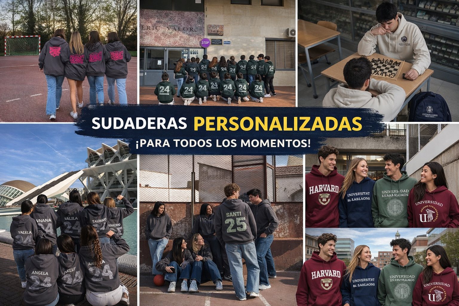 Sudaderas para grupos personalizadas