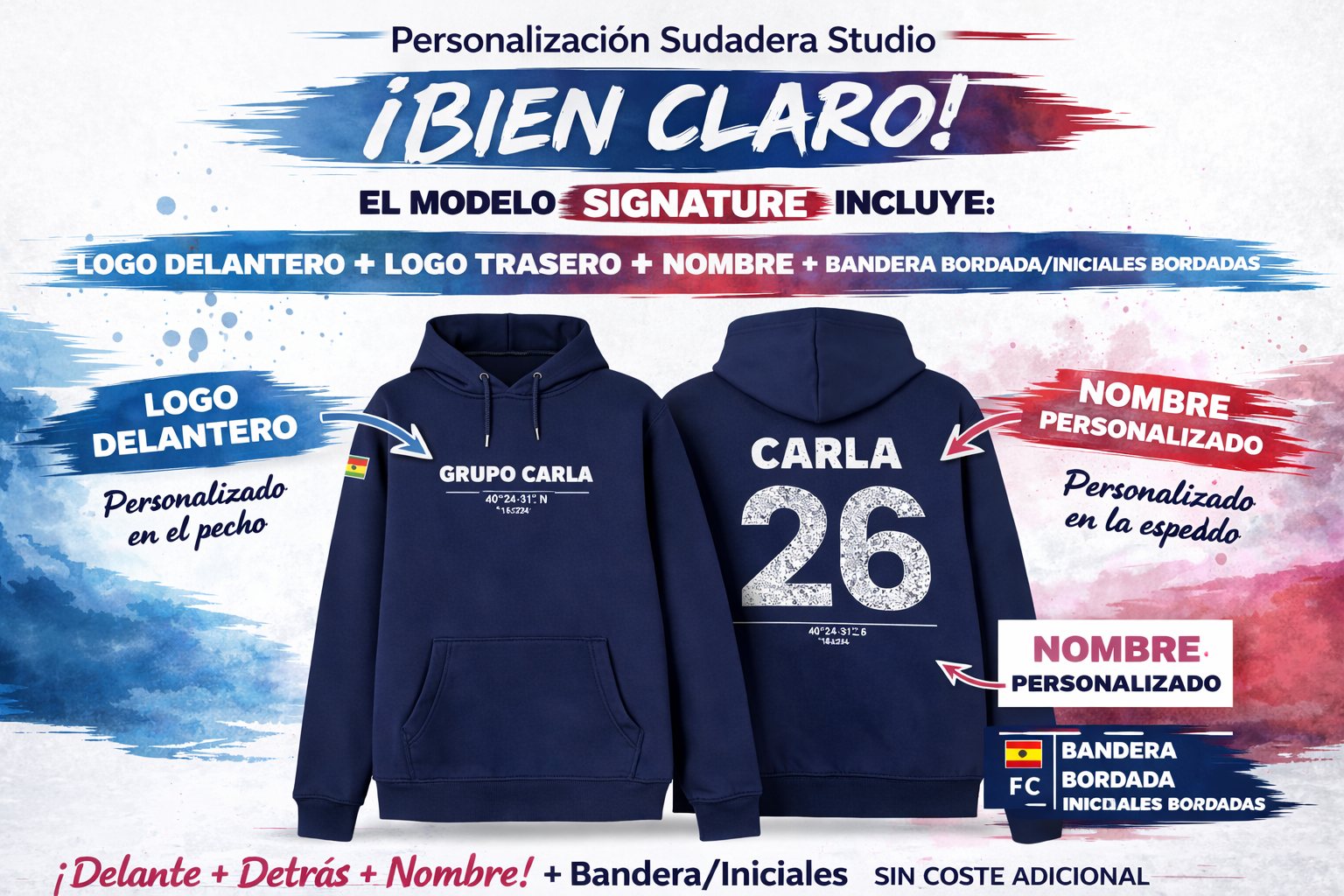 Sudaderas para colegios personalizadas