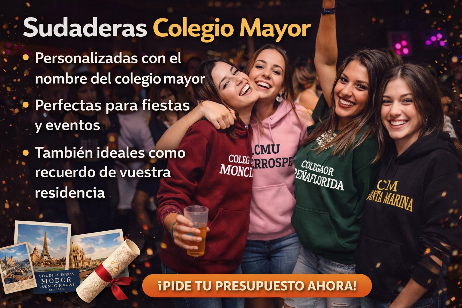Sudaderas Erasmus personalizadas
