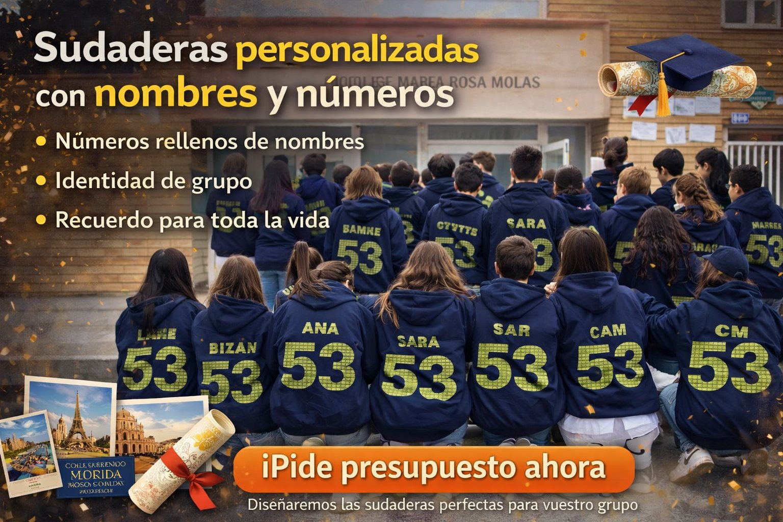 Sudaderas para equipos y clubes personalizadas