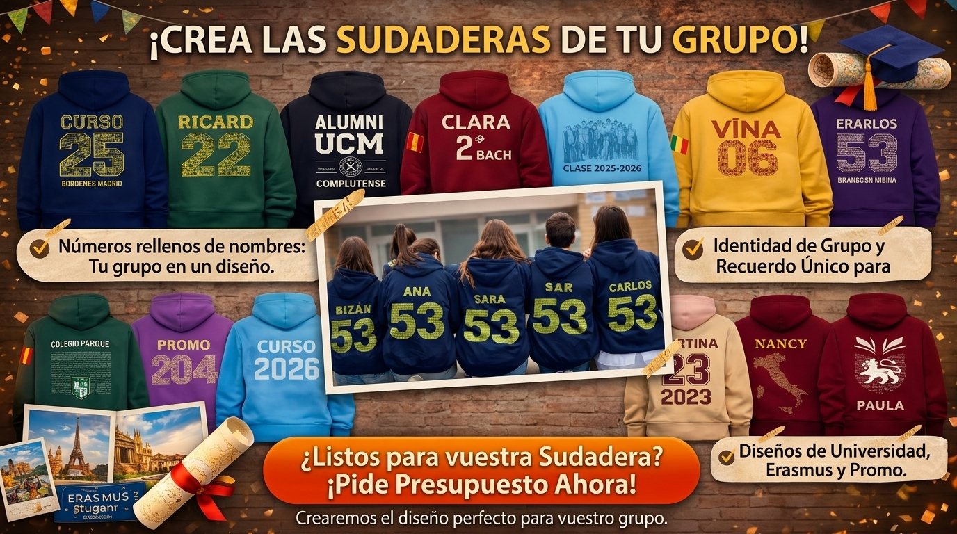 Sudaderas personalizadas para grupos de Bilbao