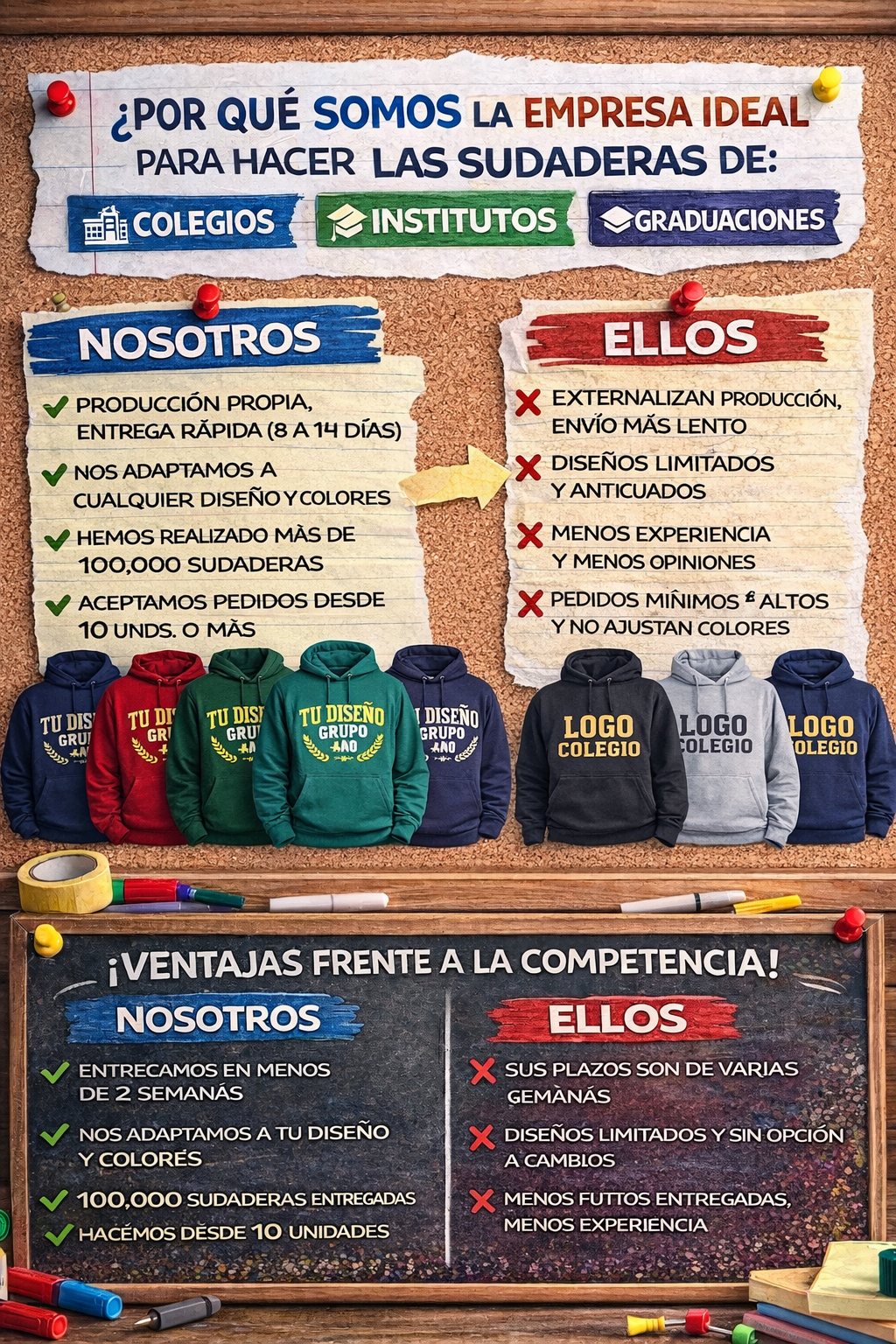 Sudaderas personalizadas para grupos de Donostia