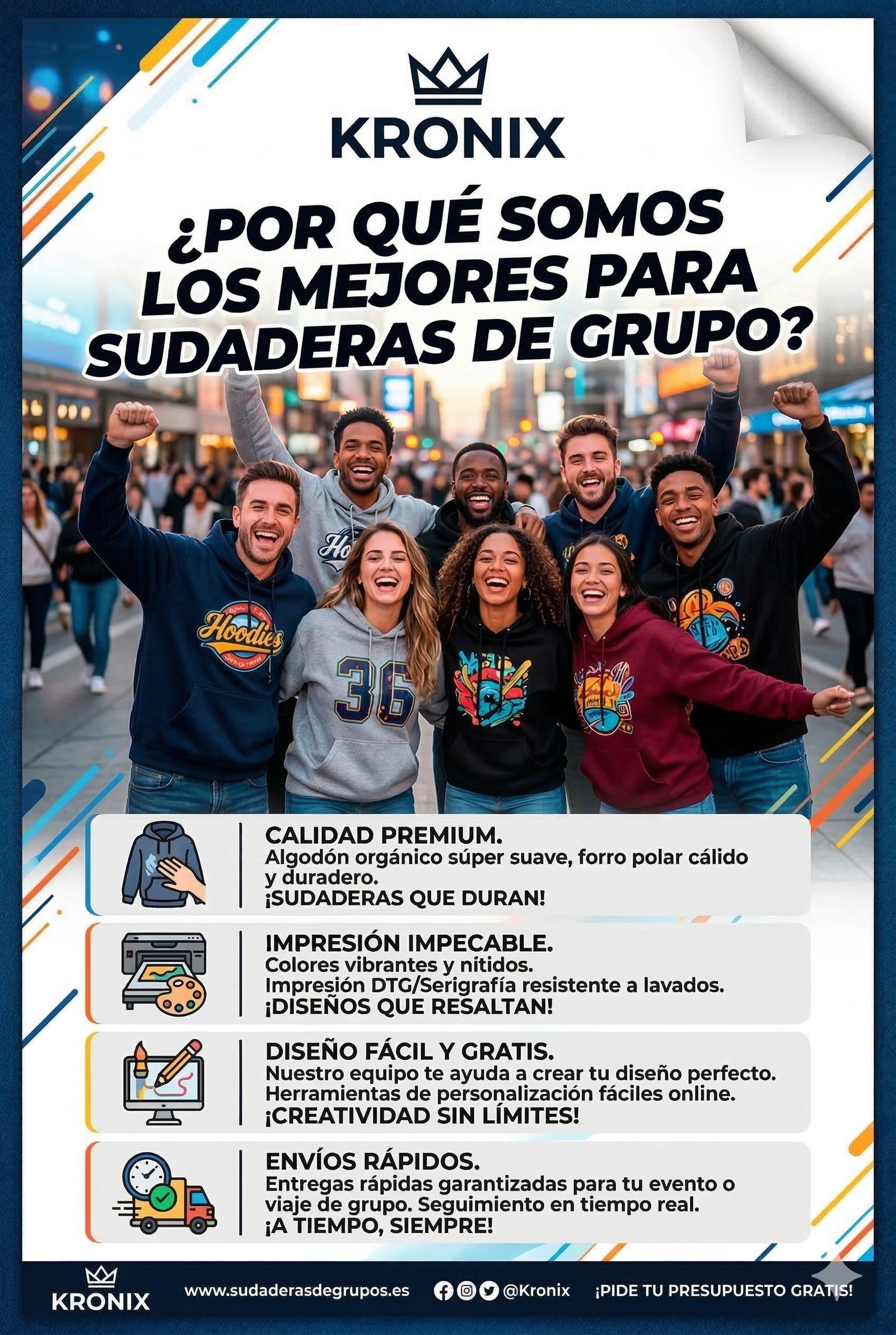 Diseño de sudaderas universitarias por especialidad